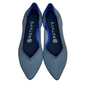 Rothy’s The Point Women’s US Size 7.5 Cloud Gray Birdseye Ballet Flats